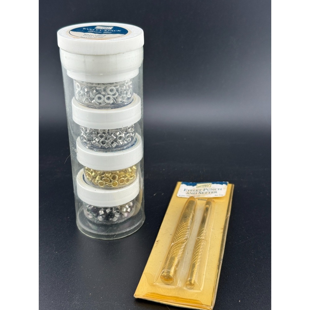 Stampin' Up! Eyelet Stack Gold Silver Bronze Metal & Punch Setter Paper Crafts